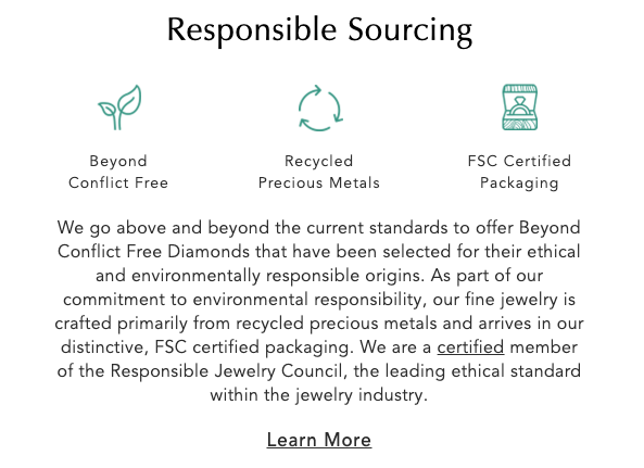 Brilliant Earth is a member of the Responsible Jewellery Council (RJC.) 